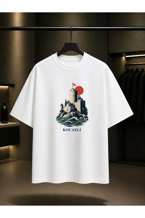 Kocaeli Eskihisar Castle Printed Unisex 100% Cotton T-Shirt