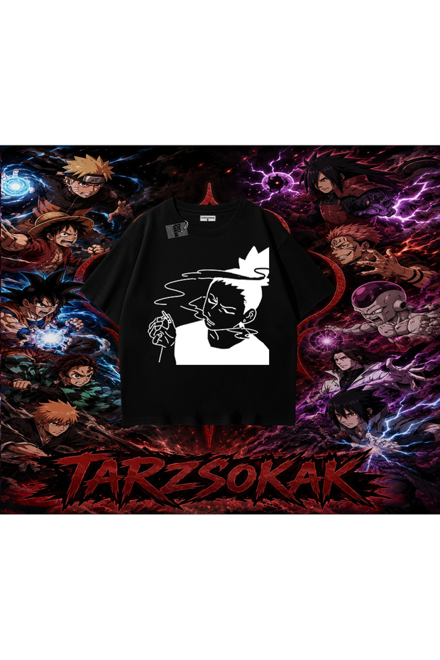 Shikamaru Nara Naruto Anime Character Oversize Unisex T-Shirt White