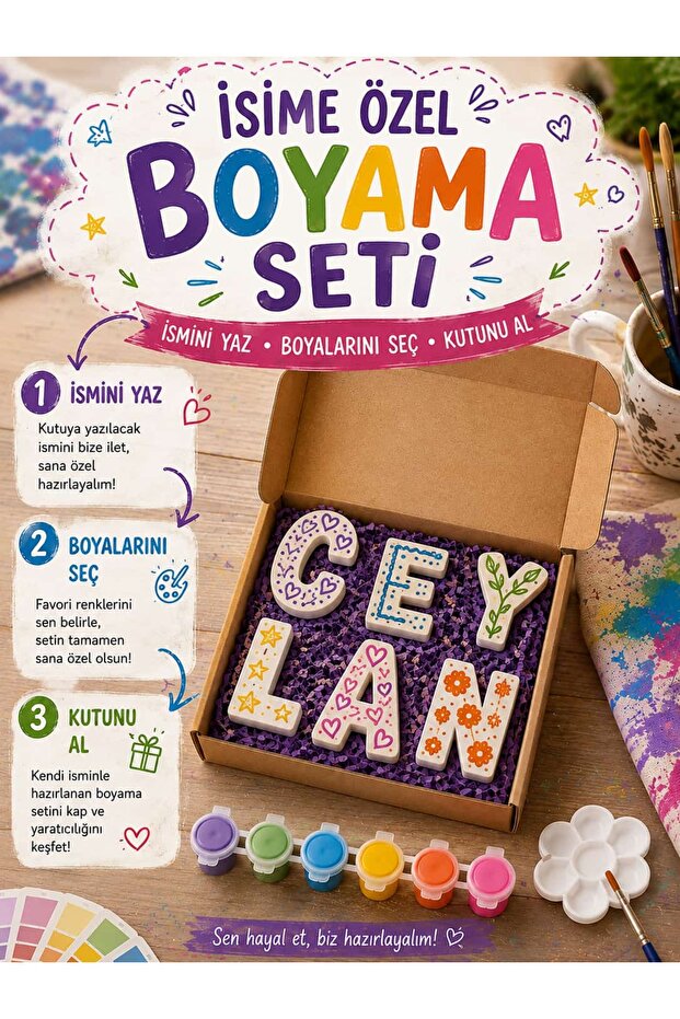 Boyama seti isime özel