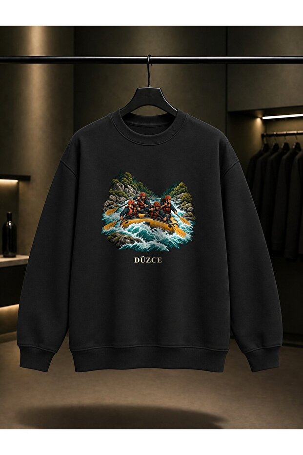 Düzce Melen Rafting Printed Unisex 100% Cotton Sweatshirt