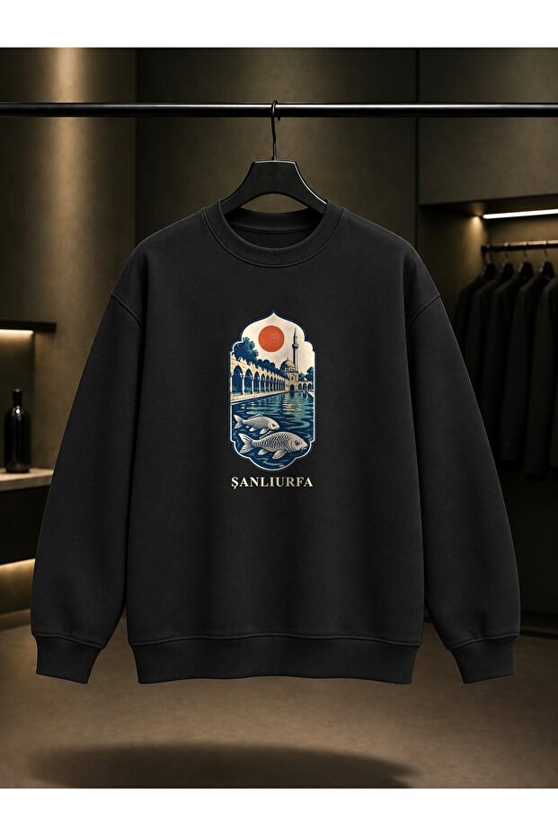 Şanlıurfa Balıklıgöl Printed Unisex 100% Cotton Sweatshirt