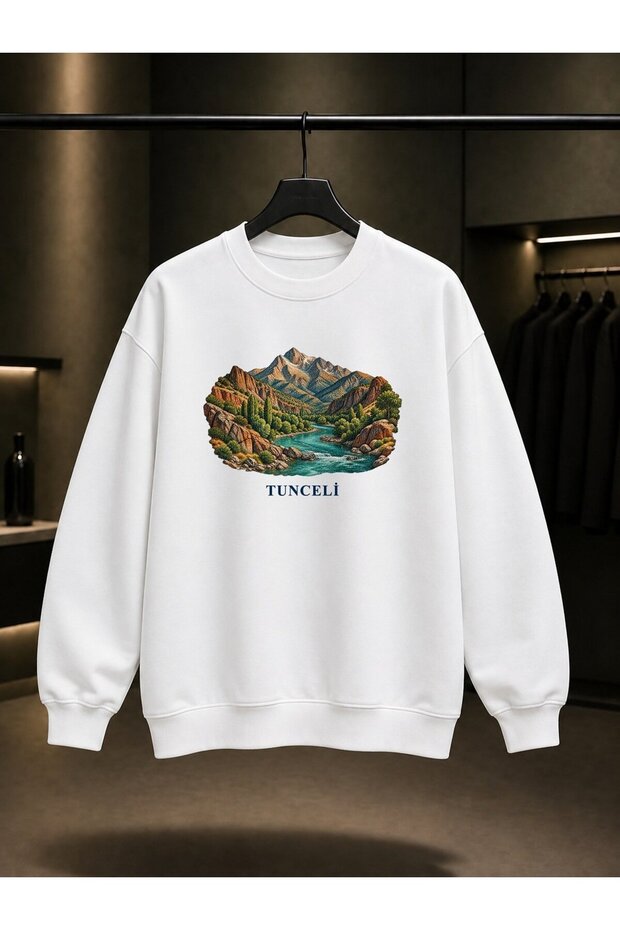 Tunceli Munzur Vadisi Printed Unisex 100% Cotton Sweatshirt
