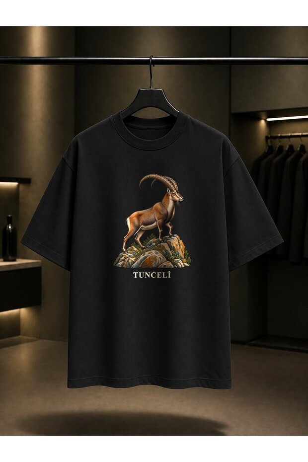 Tunceli Mountain Goat Printed Unisex 100% Cotton T-Shirt