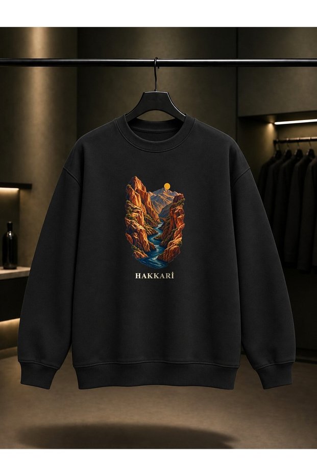 Hakkari Zap Valley Printed Unisex 100% Cotton Sweatshirt