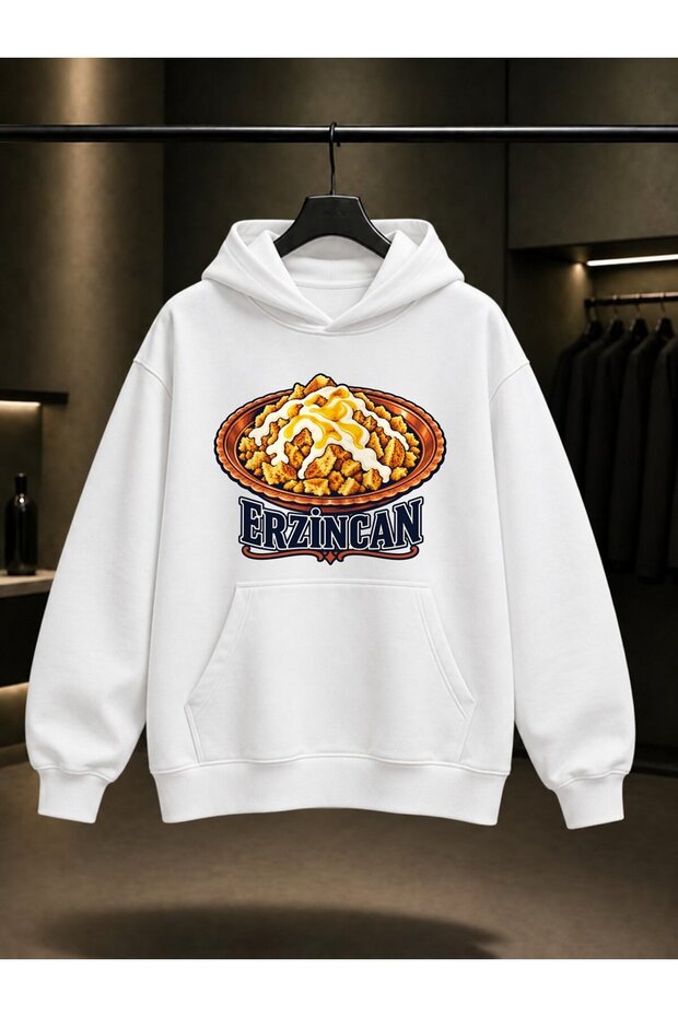 Erzincan Babikko Printed Unisex 100% Cotton Hooded Sweatshirt