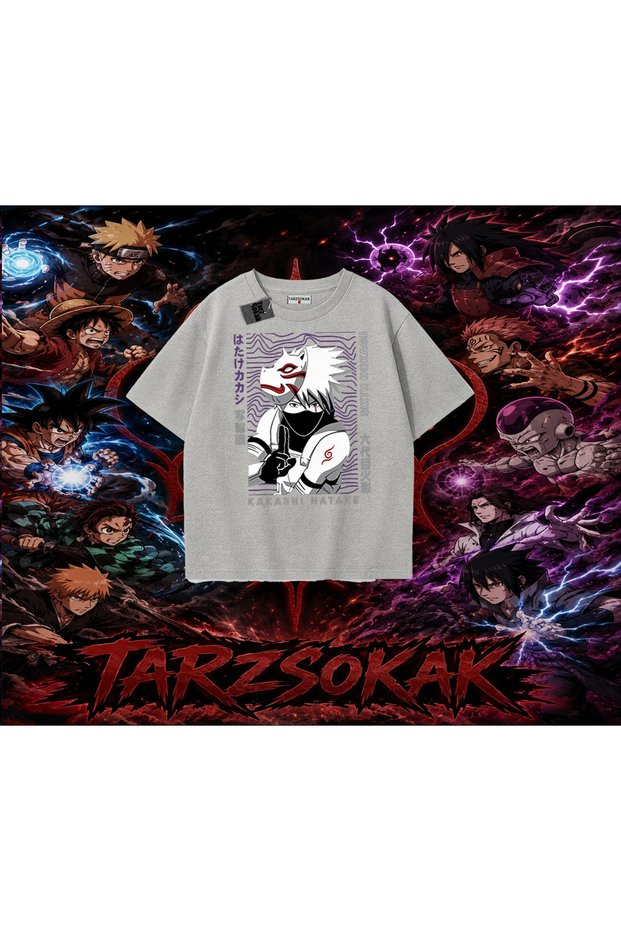 Kakashi Hatake Naruto Anime Character Oversize Unisex T-Shirt White