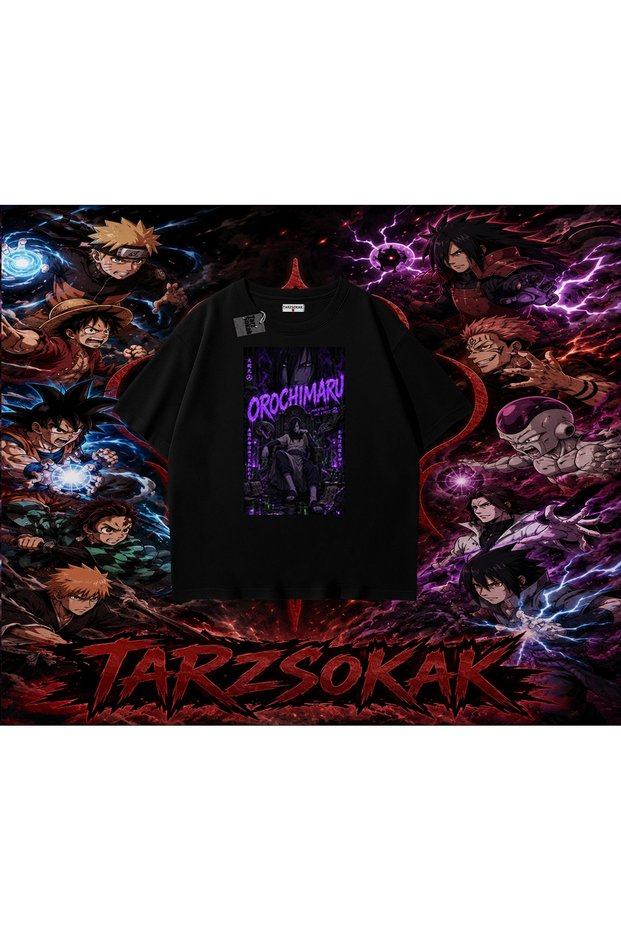 Orochimaru Naruto Anime Character Oversize Unisex T-Shirt White