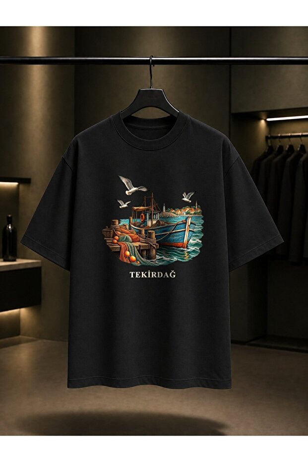 Tekirdağ Marmara Fisherman Printed Unisex 100% Cotton T-Shirt