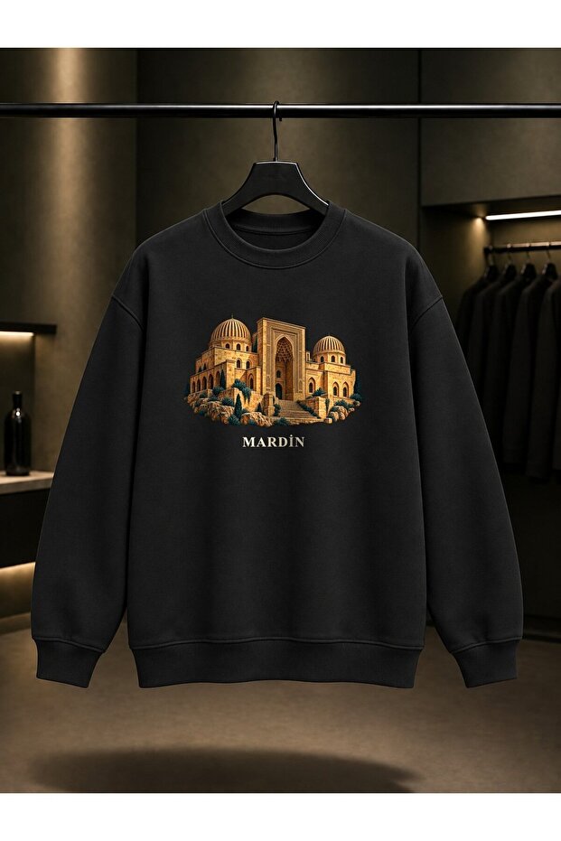 Mardin Zinciriye Medresesi Printed Unisex 100% Cotton Sweatshirt