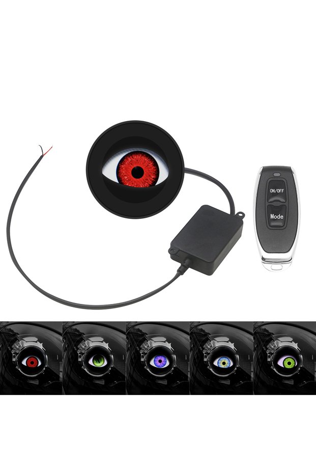 1in1 Car LED Devil Eyes 3 Inch Demon Evil Eye Lenses 12V For Car Remote Control Eyes Retrofit Kits F