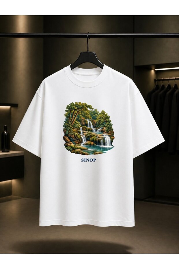Sinop Erfelek Waterfalls Printed Unisex 100% Cotton T-Shirt