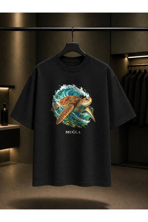 Muğla Caretta Caretta Printed Unisex 100% Cotton T-Shirt