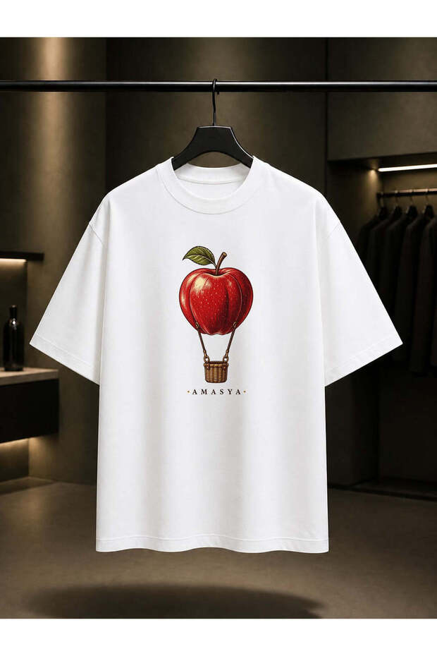 Amasya Apple Printed Unisex 100% Cotton T-Shirt