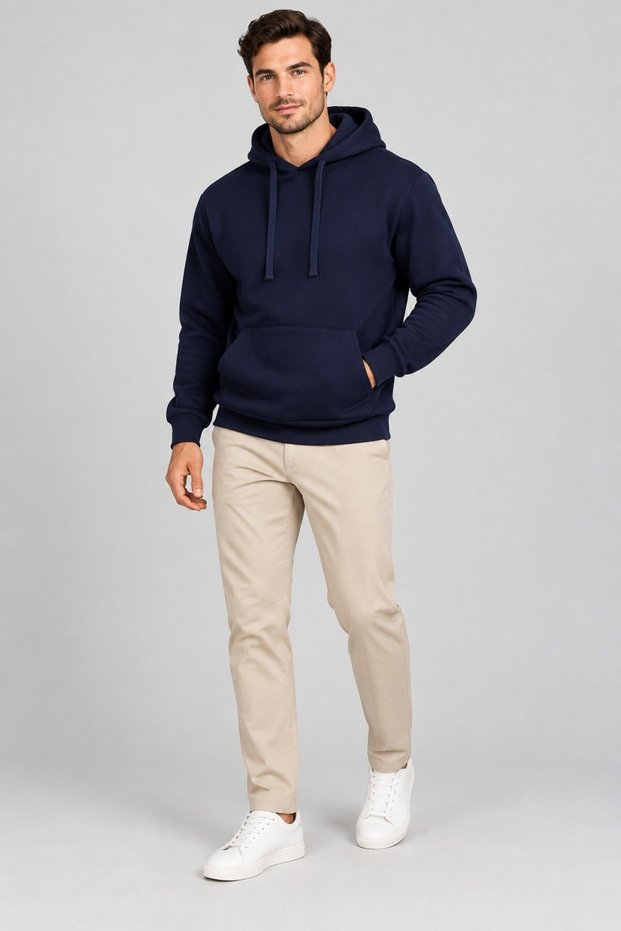 Unc0223 Hooded Sweatshirt Cotton Shardooned Silk Apre, Silicone Three-Strand Yarn