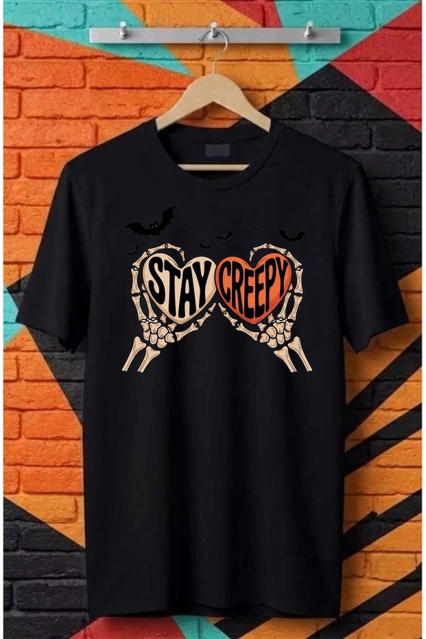 Halloween Stay Creepy Printed T-Shirt