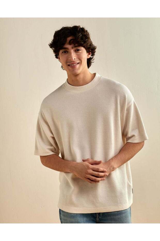 AE Oversized Textured Knit T-Shirt