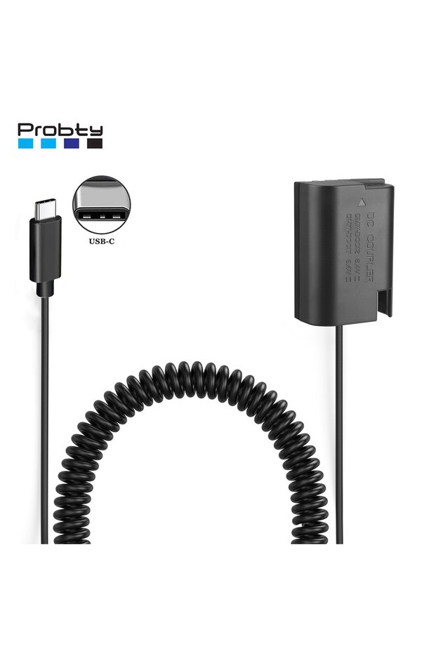 DMW-DCC12 GH5 GH4 Dummy Battery USB-C Adapter for Panasonic Lumix DC-G9 DMC-GH3 GH3K GH4K GH3