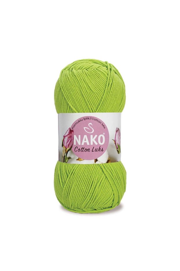 Cotton Luxury Hand Knitting Yarn 5-Pack - 60% Soft Cotton Premium Yarn 97567 Pistachio