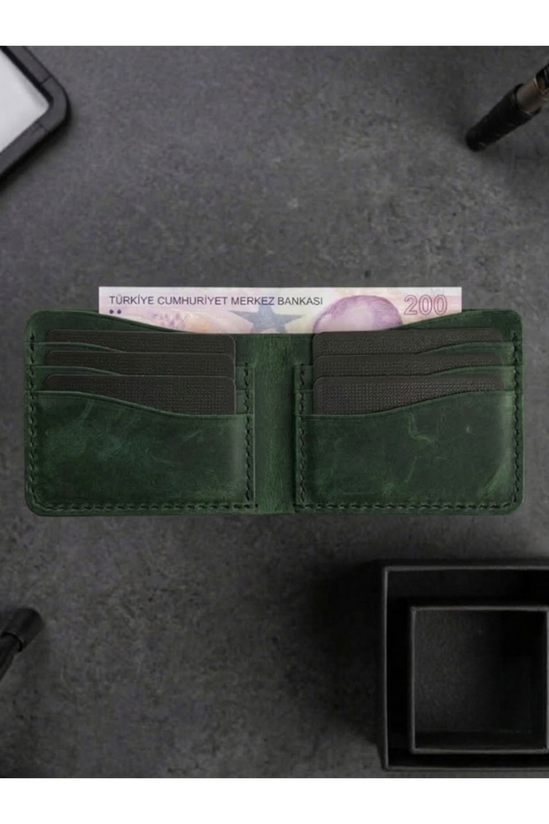6 Card Compartments Genuine Leather Luxury Classic Wallet Gift