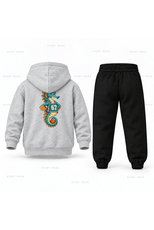 Six Seven 67 Denizati Printed Children's Hooded Tracksuit Set