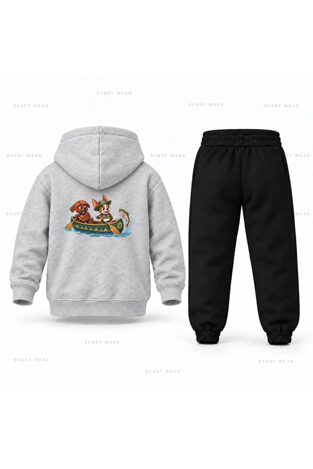 Paw Patrol Zuma Tracker Kayik Printed Children's Hooded Tracksuit Set
