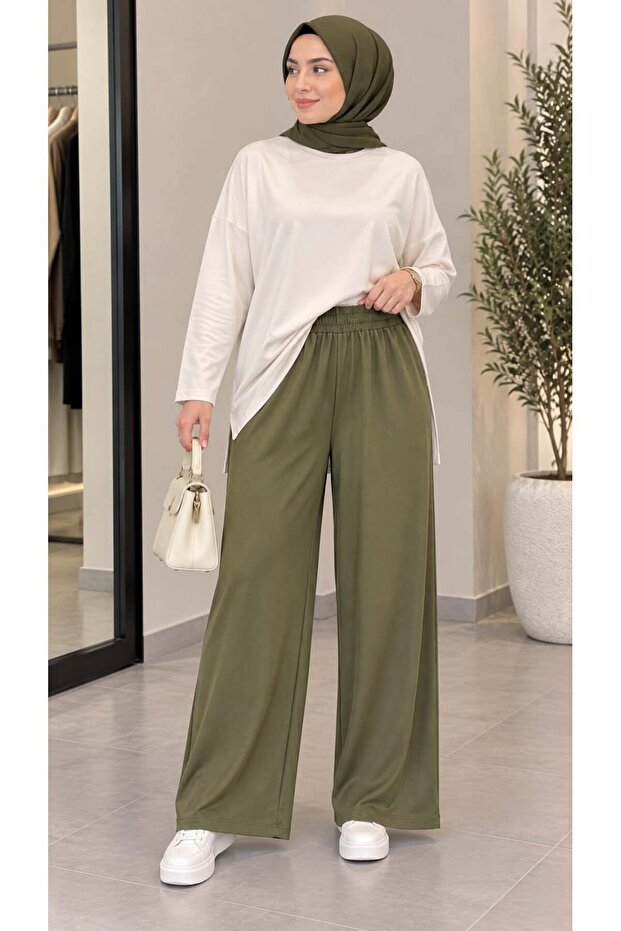 Two-Thread Elastic Waist Pants