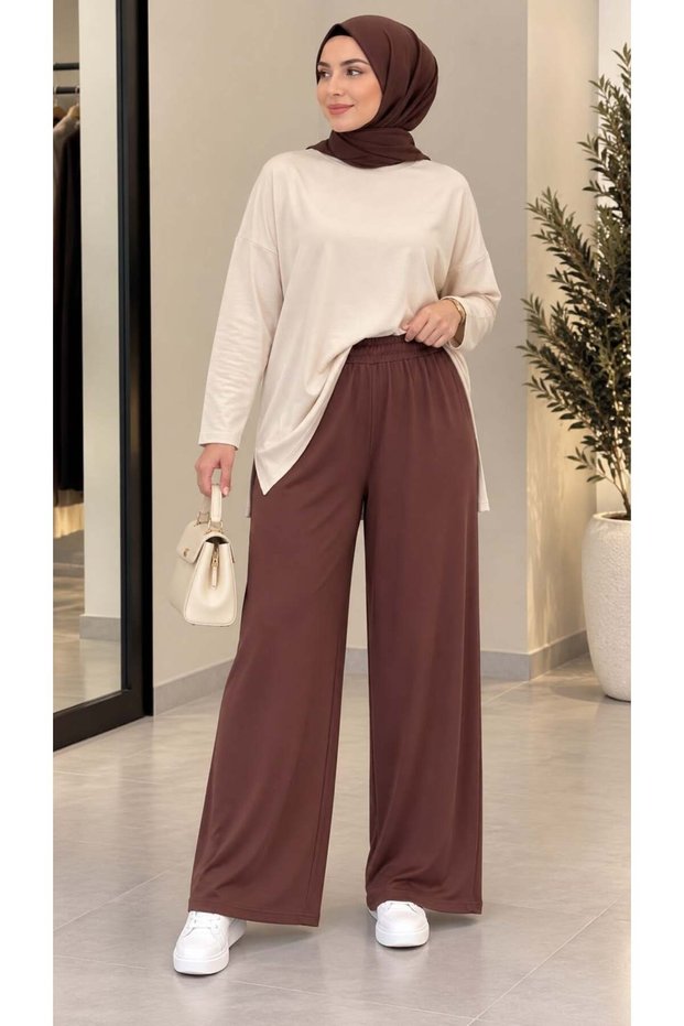 Two thread elastic waist pants