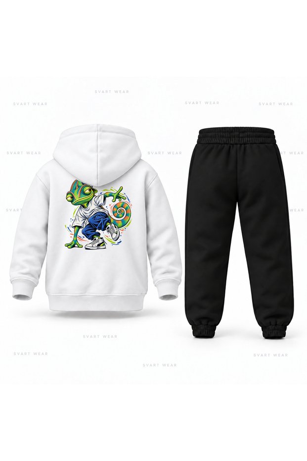 Six Seven 67 Chameleon Printed Children's Hooded Tracksuit Set