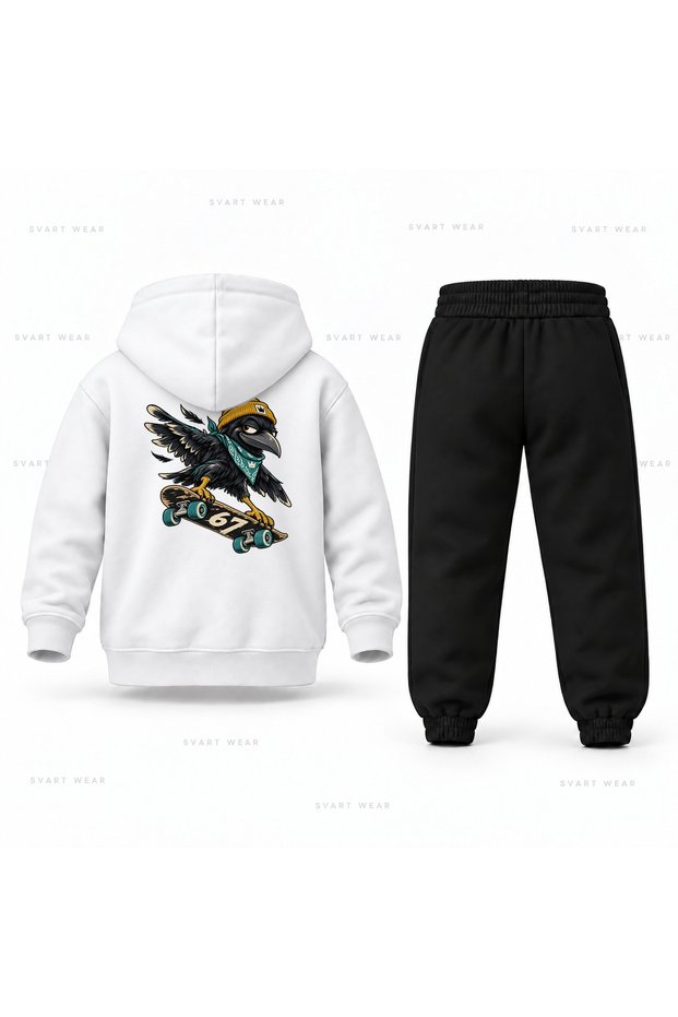 Six Seven 67 Karga Skateboard Printed Children's Hooded Tracksuit Set