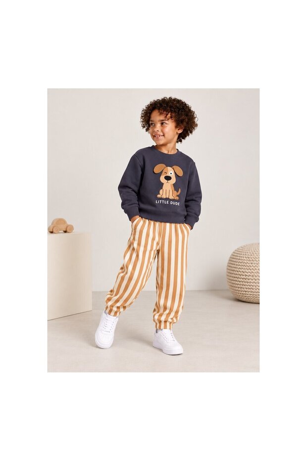 Men's Striped Woven Pants Suit