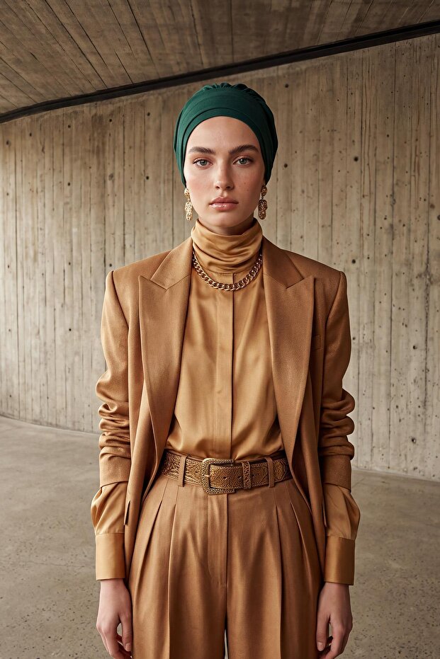 Pleated Ready-To-Wear Turban, Ht-91
