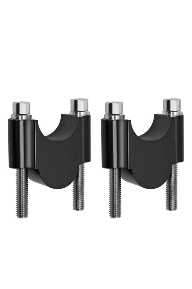 22MM Black 1 Pair Motorcycle Universal Handlebar Riser Bar Mount Handle Clamp Universal 28mm 1 1/8"