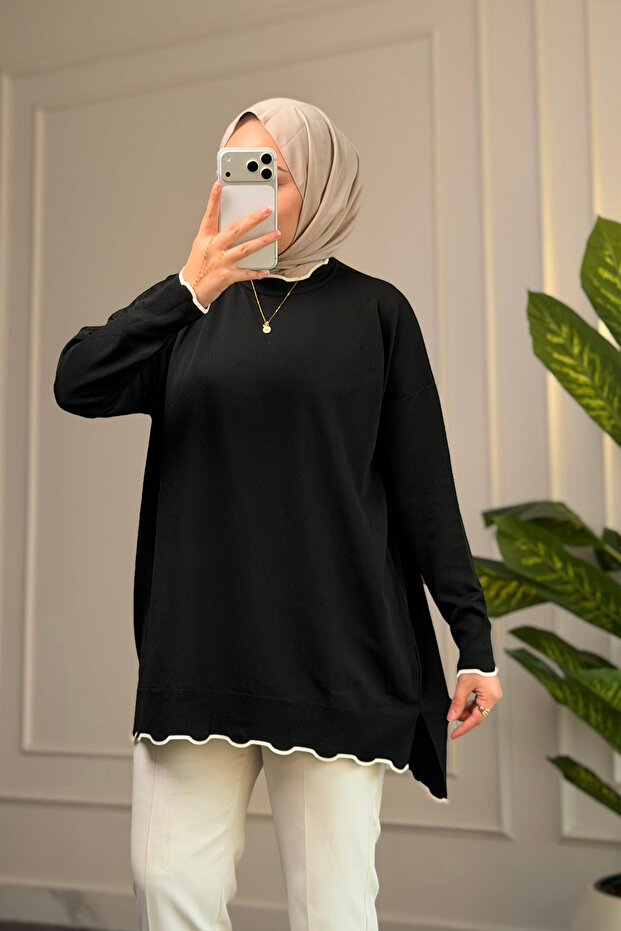 44431 - Stylish Comfortable Cotton-Polyester Women's Knitwear Long Sweater