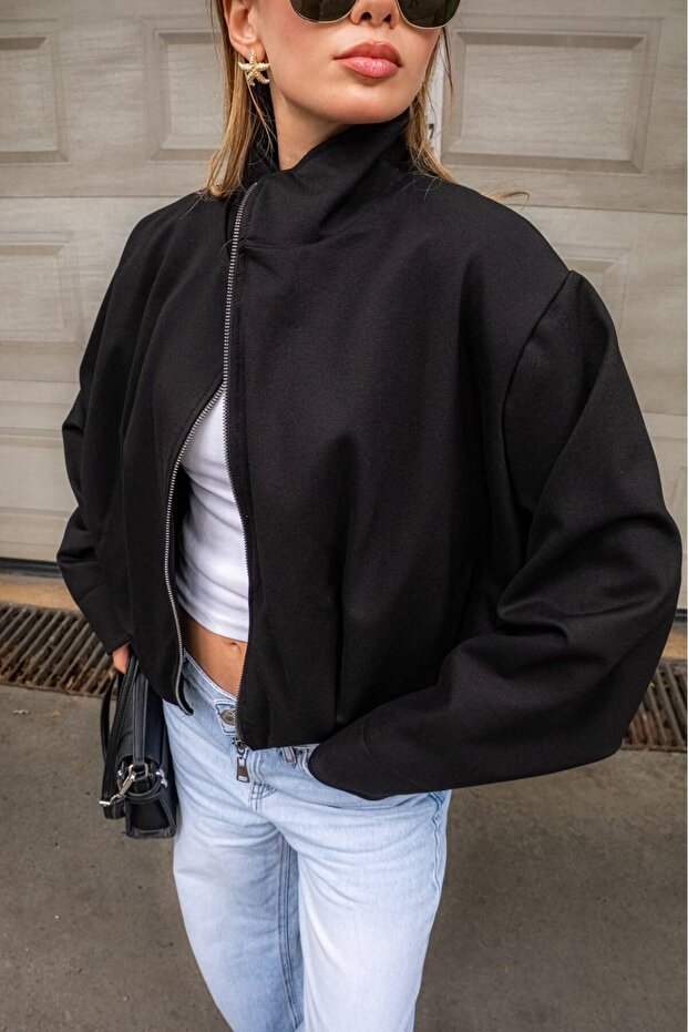 Women's Zippered Casual Comfortable Thick Premium Bomber Jacket Cardigan