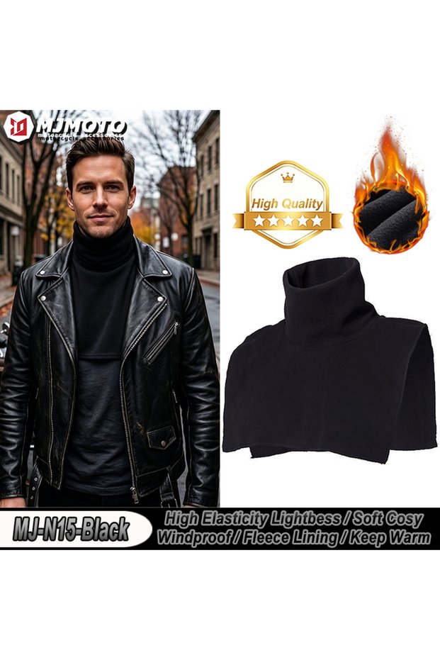 Black-N15 New Winter Motorcycle Mask Fleece Thermal Face Mask Keep Warm Motocross Riding Balaclava M