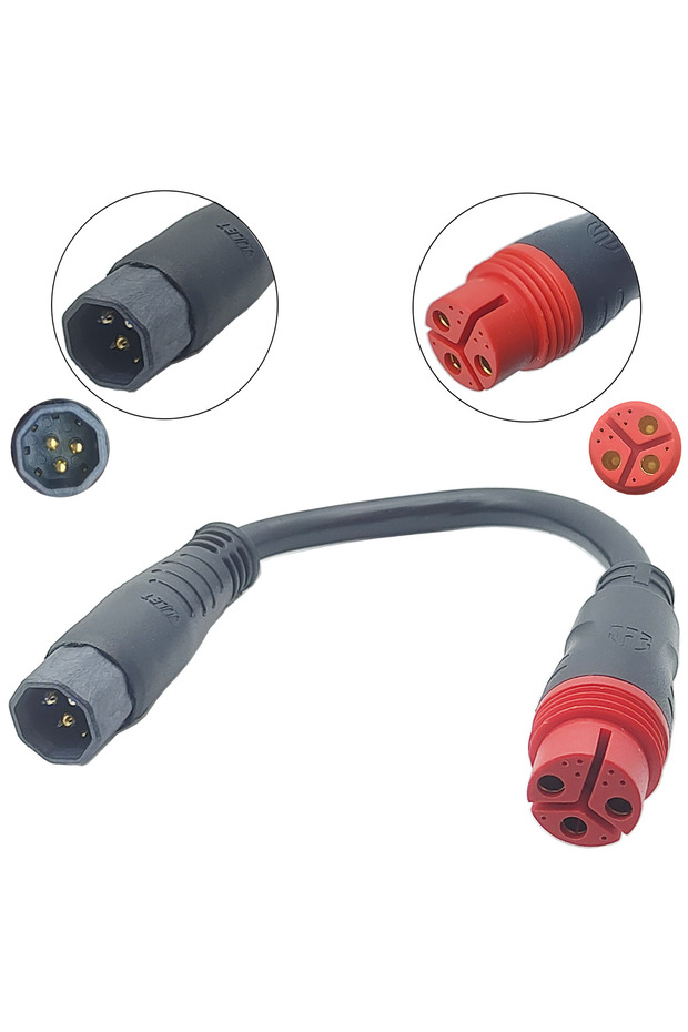 1PCS BAFANG Hub Motor Cable Adapter, Z916 Male to L1121 Female Connector - Compatible with BAFANG E-