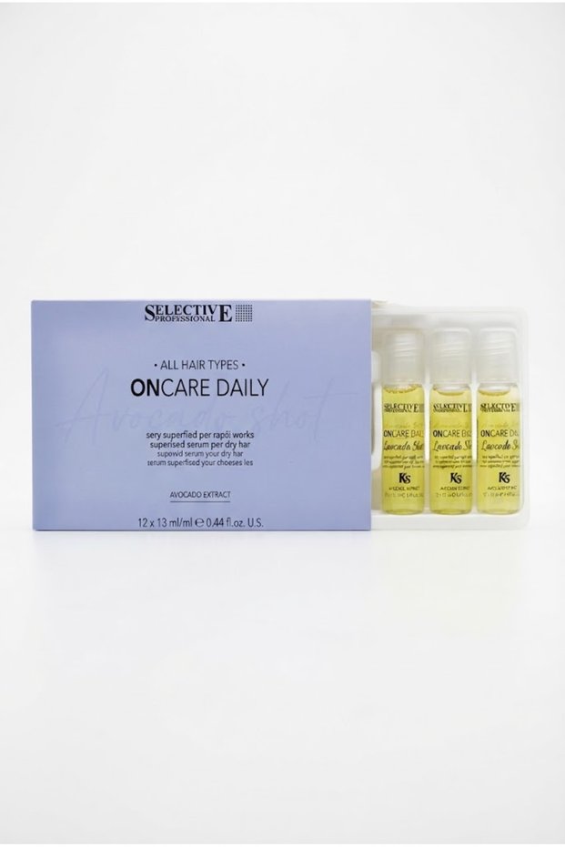 Oncare Daily Superfood Serum for Dry Hair 12*13 ml - Oncare Daily Avocado Shot Superfood Serum 12X13Ml
