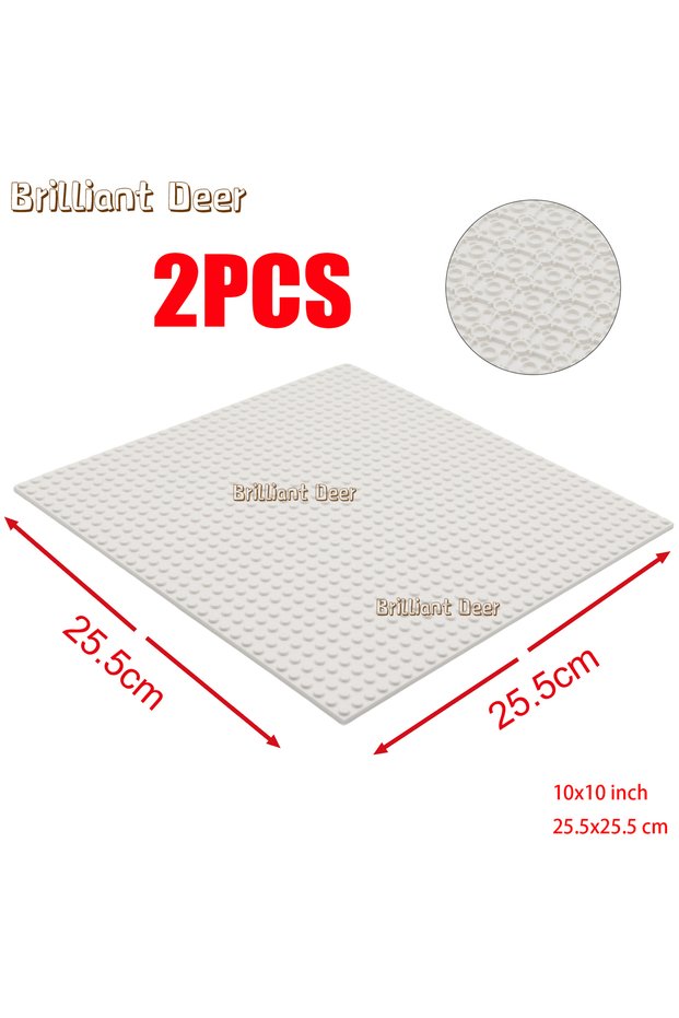 2PCS White 2PCS 32x32 Dots Base Plate Double Sided Building Blocks Baseplates For DIY MOC Bricks Fig