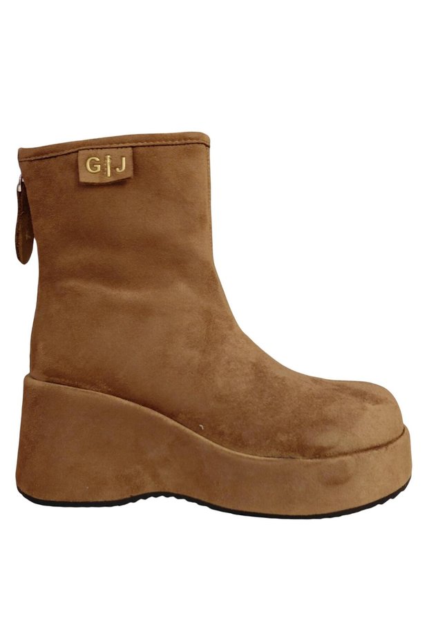 26K434 Platform Wedge Sole Women's Suede Boots