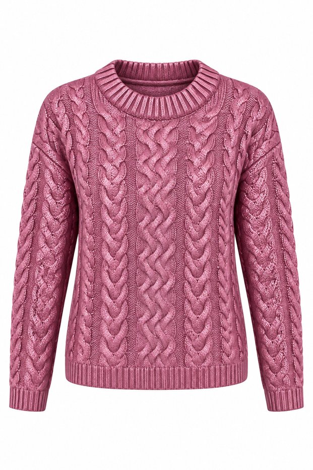 Pink Sparkly Hair Knit Sweater