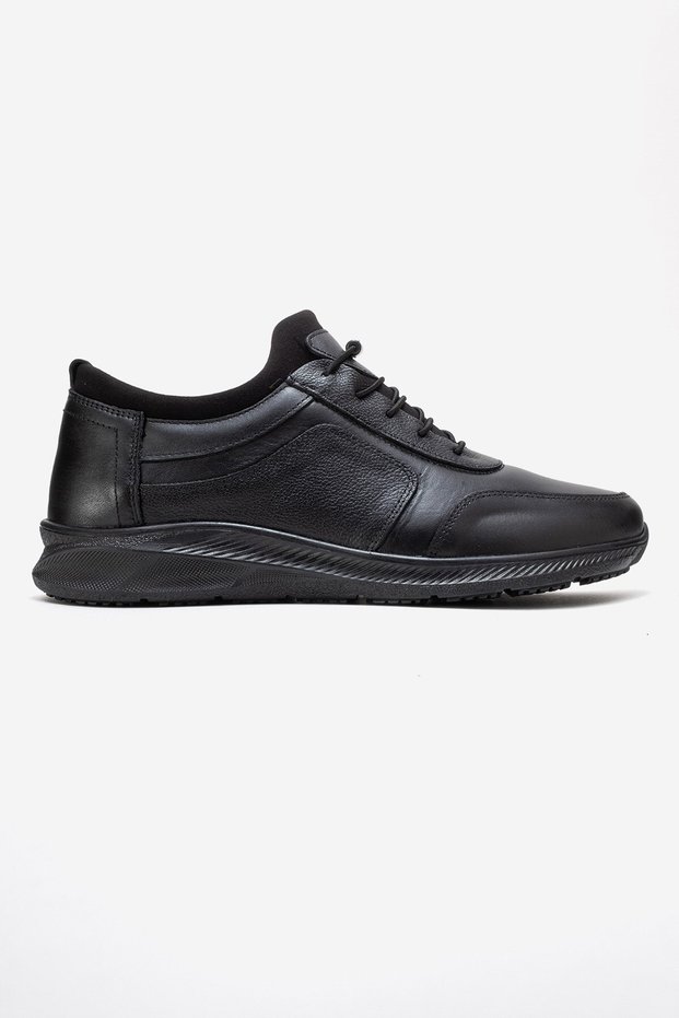 Genuine Leather Elastic Inner and Outer Leather Men's Casual Shoes