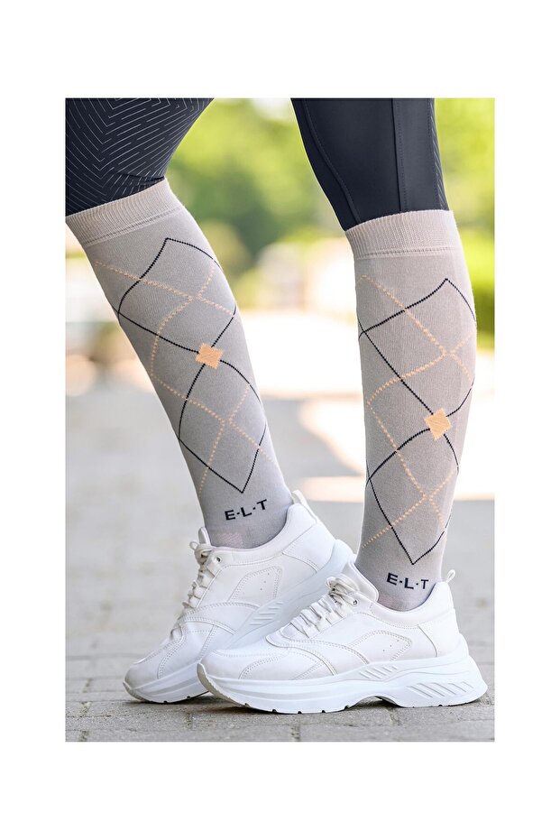 Argyle Breathable Unisex Equestrian Socks - 43-46