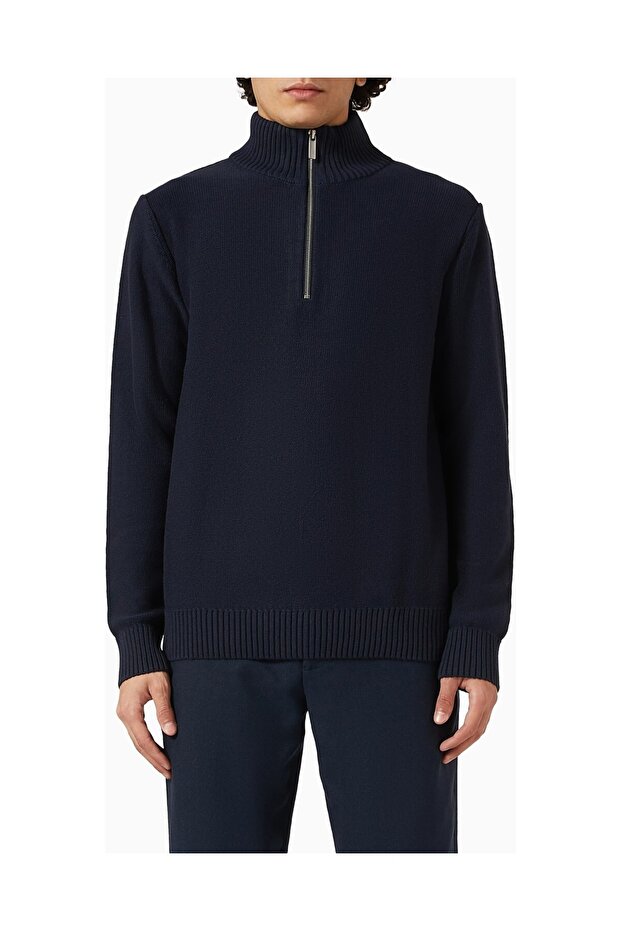 Organic Cotton Half Zipper Sweater, Minimalist and Modern Men's Style