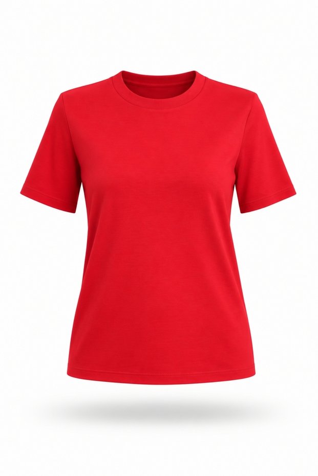 Red Bandana Detailed Crew Neck T-Shirt 050803