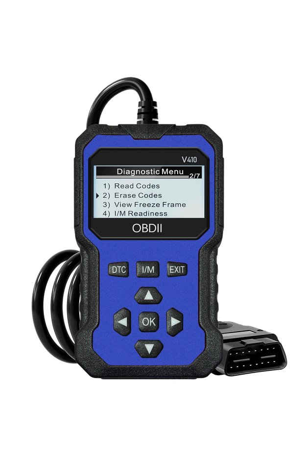 ماسح ضوئي عالمي محسن أزرق اللون لنظام OBD II لقراءة أكواد أعطال محرك السيارة، أداة تشخيص وقراءة