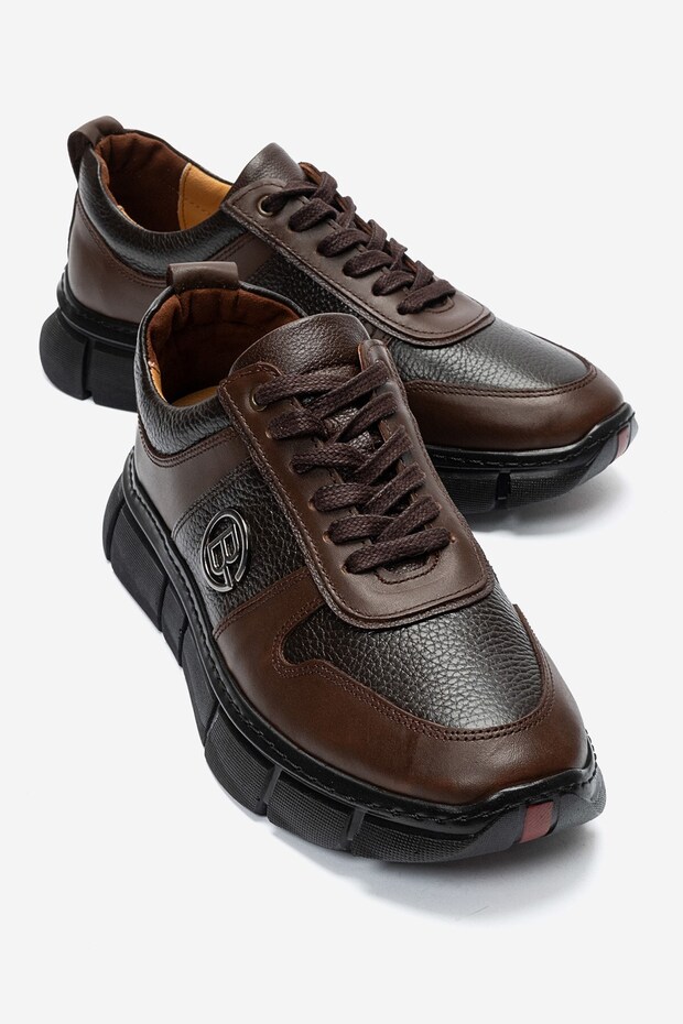 Genuine Leather, 4 Seasons, Inner and Outer Leather, 6 Different Colors, Men's Leather Sneaker Shoes