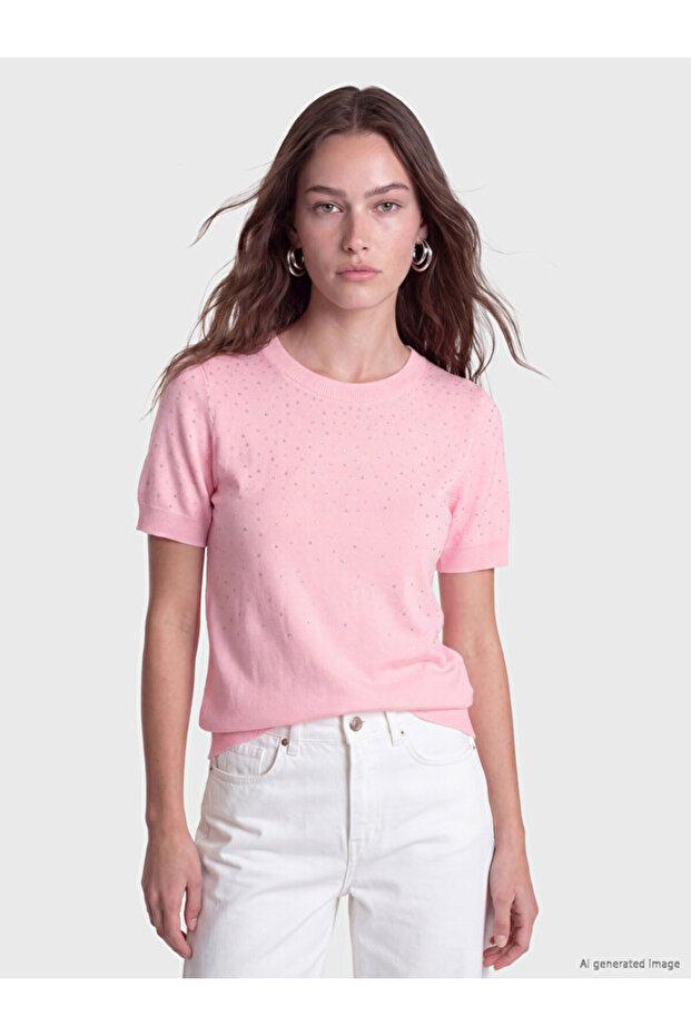 Zero Roba Collar Stone Women's Knitwear Sweater from Uzg Store for Style Enthusiasts