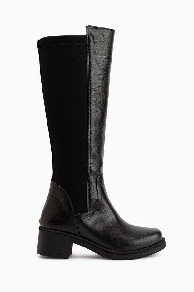 Cora Black Heeled Women's Boots