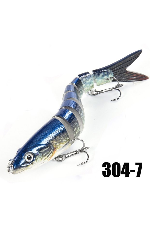 1pc with opp bag 304-7 Fishing Lures Multi Jointed Swimbait Crank Bait Slow Sinking Bionic Artificia