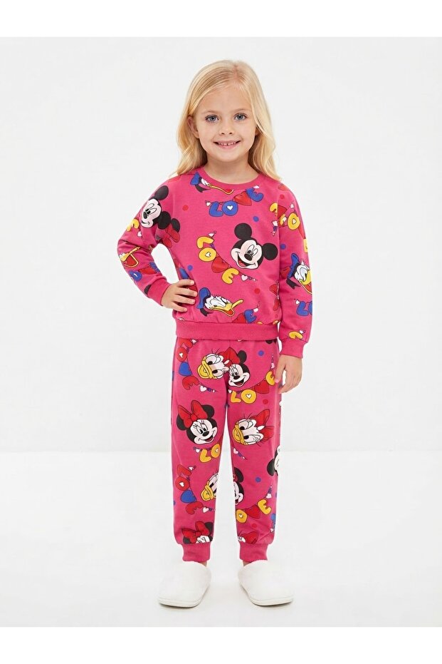 Girls' Tracksuit Set Unisex 2-Thread Fabric Comfortable Fit Cotton Top and Bottom Set